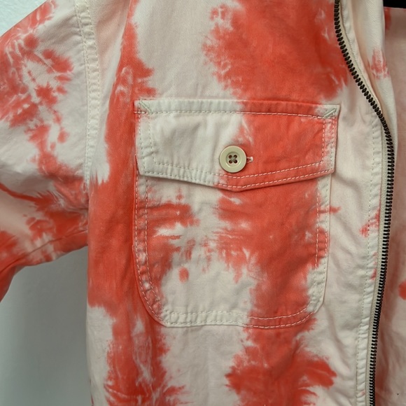 Tie dye chore jacket with zipper - Picture 3 of 4